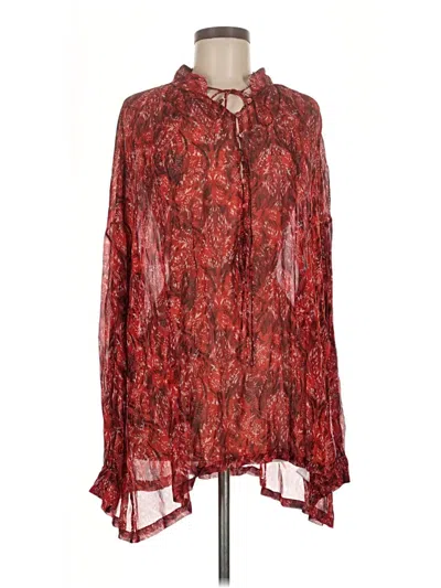 Pre-owned Iro Long Sleeve Blouse In Red