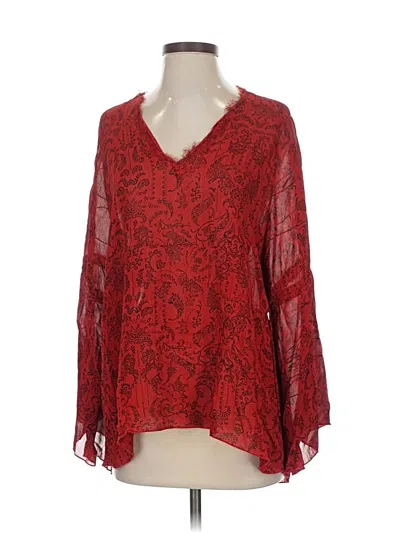 Pre-owned Iro Long Sleeve Blouse In Red