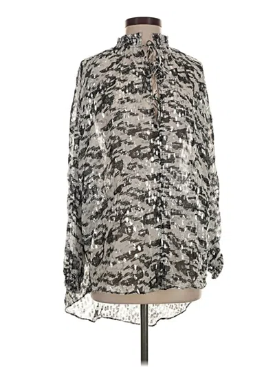 Pre-owned Iro Long Sleeve Blouse In Silver