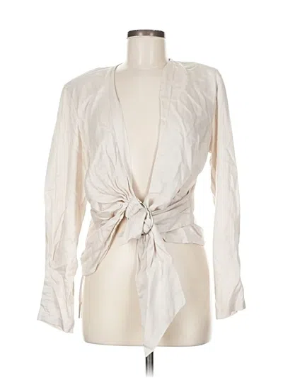 Pre-owned Iro Long Sleeve Blouse In White