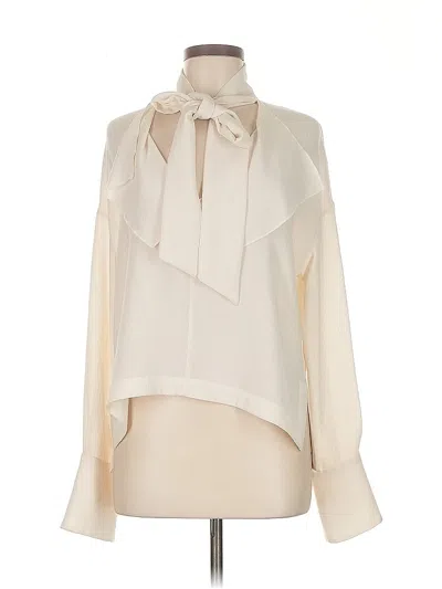 Pre-owned Iro Long Sleeve Blouse In White