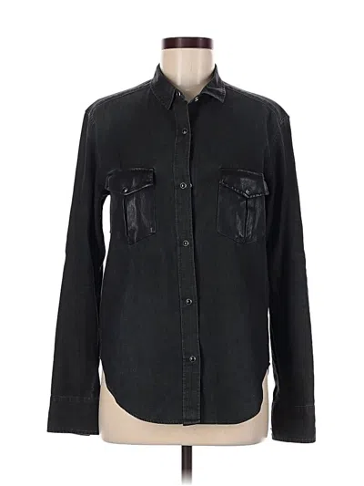 Pre-owned Iro Long Sleeve Button Down Shirt In Black