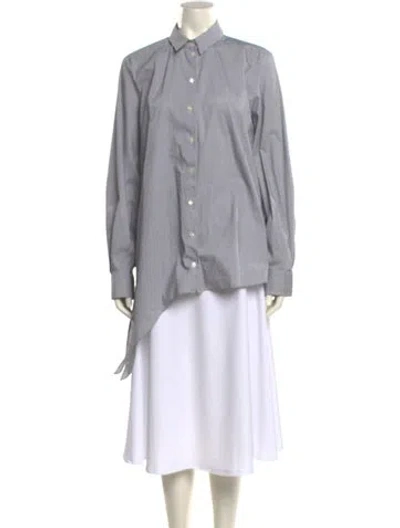 Pre-owned Iro Long Sleeve Button-up Top In Gray