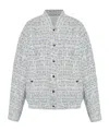 Iro Noemy Tweed Buttoned Jacket In Blue