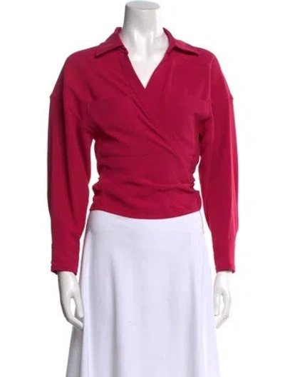 Pre-owned Iro Long Sleeve Crop Top W/ Tags In Pink