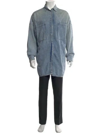 Pre-owned Iro Long Sleeve Denim Shirt In Blue