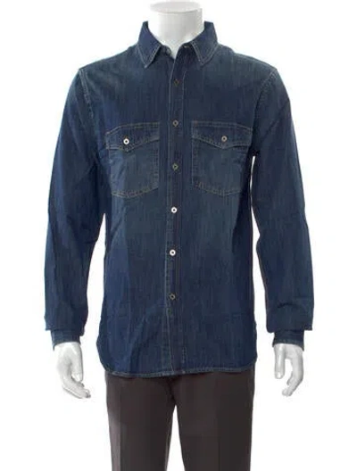 Pre-owned Iro Long Sleeve Denim Shirt W/ Tags In Blue