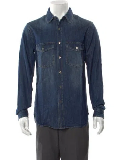 Pre-owned Iro Long Sleeve Denim Shirt W/ Tags In Blue