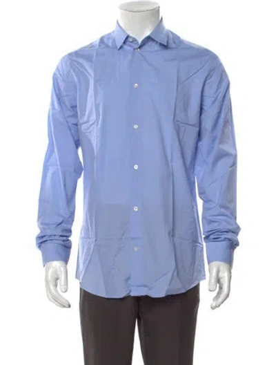 Pre-owned Iro Long Sleeve Dress Shirt In Blue