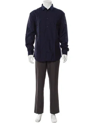 Pre-owned Iro Long Sleeve Dress Shirt In Blue
