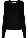 Iro Long-sleeve Knitted Top In Black
