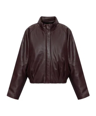 Iro Long Sleeve Leather Jacket In Black
