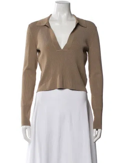 Pre-owned Iro Long Sleeve Polo In Neutrals