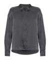 Iro Button-down Silk Shirt In Gray