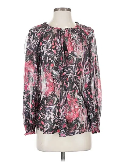 Pre-owned Iro Long Sleeve Silk Top Pink Tie Neck Tops