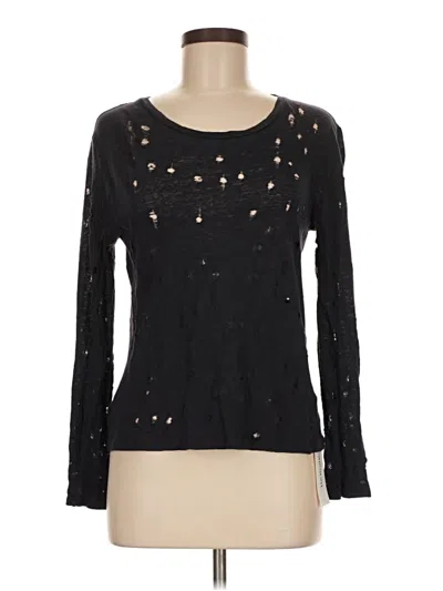 Pre-owned Iro Long Sleeve Top Black Keyhole Neckline Tops