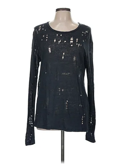 Pre-owned Iro Long Sleeve Top Black Keyhole Neckline Tops