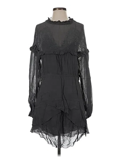 Pre-owned Iro Long Sleeve Top Black Ruffles Neckline Tops