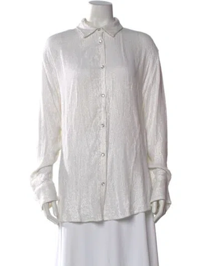 Pre-owned Iro Long Sleeve Top In White