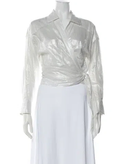 Pre-owned Iro Long Sleeve Top In White