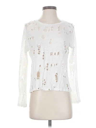 Pre-owned Iro Long Sleeve Top White Square Neckline Tops