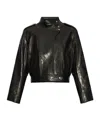 Iro Long-sleeved Leather Jacket In Black