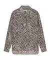 Iro Womens Bro21 Farri Zebra-print Crepe Shirt In Gray