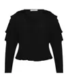 Iro Begonia V-neck Crop Top In Black