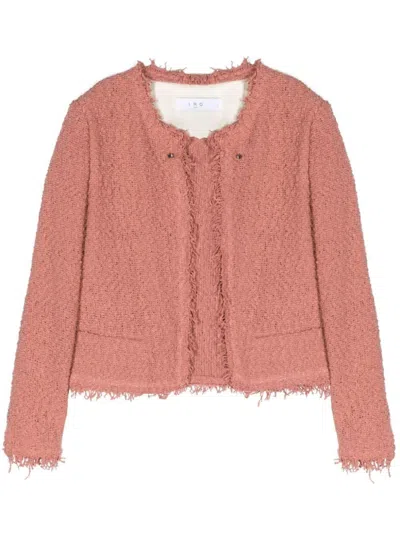 Iro Long-sleeved Tweed Jacket In Pink