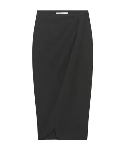 Iro Long Wrap Skirt In Black
