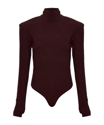 Iro Long-sleeve Bodysuit In Brown