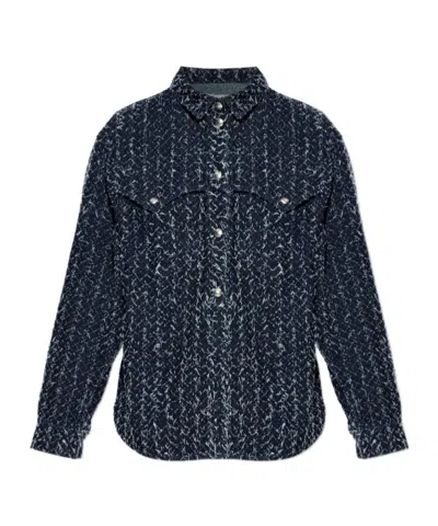 Iro Long-sleeved Casual Jacket In Blue