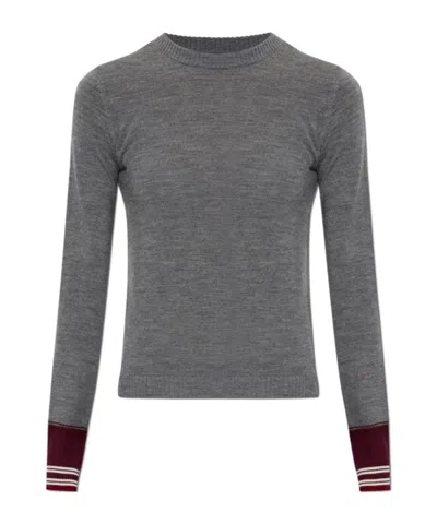 Iro Muse Contrast-cuff Sweater In Gray