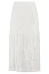 Iro Knitted-design Midi Skirt In White