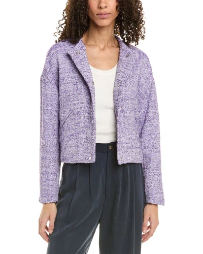 Pre-owned Iro Lurex Tweed Jacket Women's In Purple