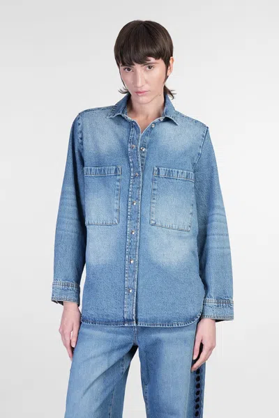 Iro Lydie Denim Jackets In Blue Cotton
