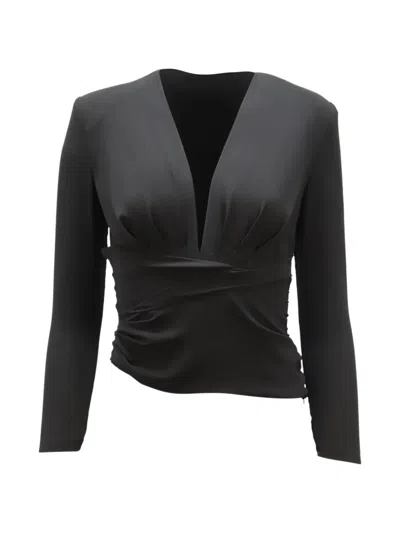 Pre-owned Iro Madera V-neck Top In Black