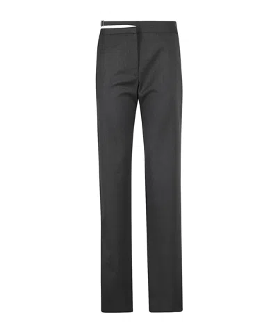 Iro Maggie Waist Hollowed-out Casual Pants In Black