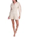 Iro Majunga Leather Romper In Beige