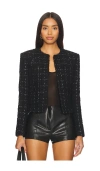 Iro Malano Tailored Check Tweed Jacket In 黑色