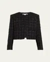 Iro Malano Tailored Check Tweed Jacket In Black