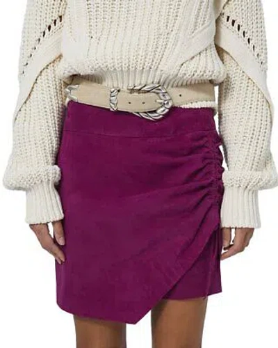 Pre-owned Iro Malawi Leather Mini Skirt Women's Purple 36