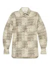 Iro Printed Overshirt In Textured Fabric In Neutral