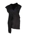Iro Manami Shearling Fur Vest In Black Suede In Black
