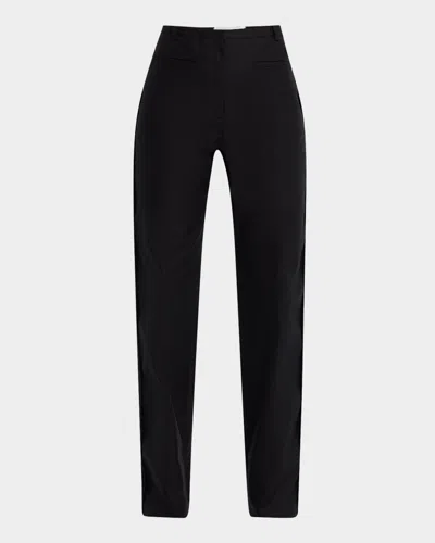Iro Marleen Slim Straight Pants In Black