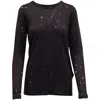 Iro Marvina Long Sleeve T-shirt In Black Linen In Black