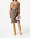 Iro Marwa Midi Skirt In Black Leopard