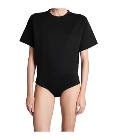 Iro Marya Short-sleeved Bodysuit In Black