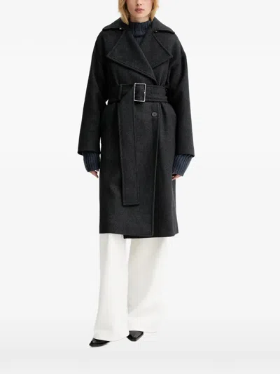 Iro Mealia Belted Coat In Gray