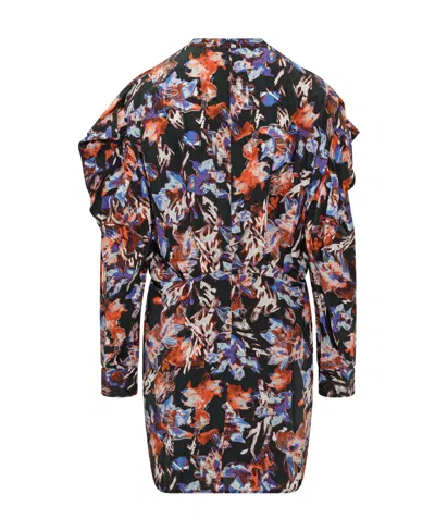 Iro Merera Multi-pattern Pleated Detail Dress In Black